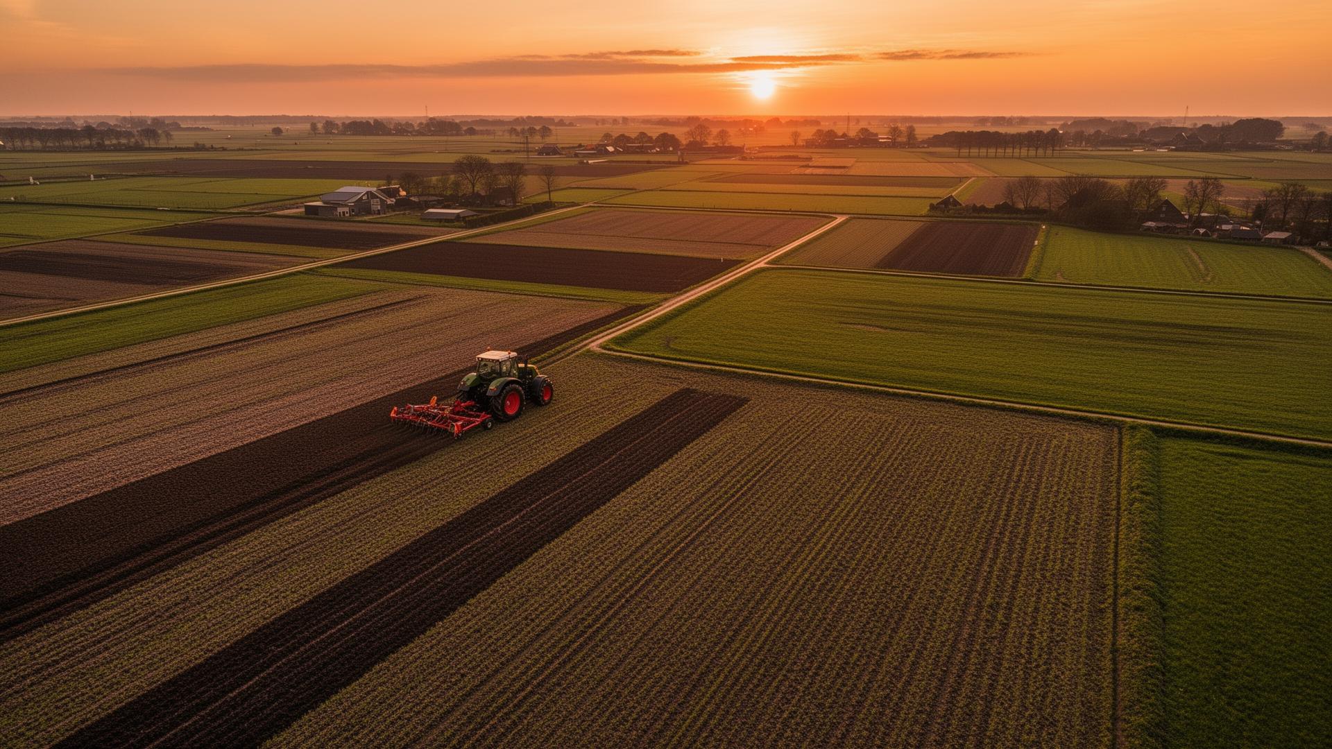 Nederlands boerenland vanuit de lucht